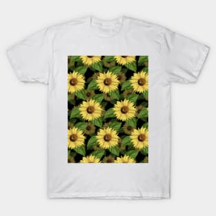 Sunflowers Pattern T-Shirt